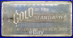 100 Troy Oz Gold Standard Engelhard Silver Bar/ignot. 999+ Fine Mint Rare