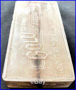 100 Troy Oz Gold Standard Engelhard Silver Bar/ignot. 999+ Fine Mint Rare