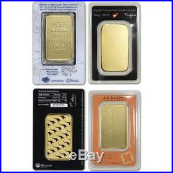 100 gram Gold Bar Random Brand Secondary Market 999.9 Fine in Assay