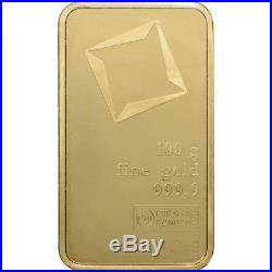 100 gram Gold Bar Valcambi Suisse 999.9 Fine in Sealed Assay