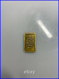 10 Gram Credit Suisse Fortuna. 9999 Fine Gold Bar