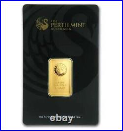 10 Gram Gold Bar Perth Mint. 999 Fine in Assay