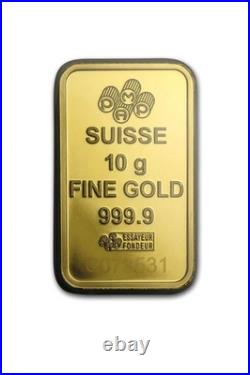 10 Gram PAMP Suisse Lady Fortuna 999,9 Fine Gold Bar Sealed in Assay Card 10 Gram PAMP Suisse Lady Fortuna 999,9 Fine Gold Bar Sealed in Assay Card
