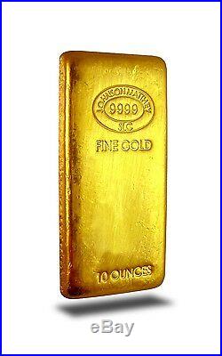 10 Ounce Johnson Matthey. 9999 Fine Gold Bar