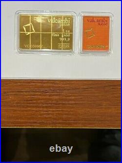 10 X 1/10th oz Gold CombiBarT Valcambi Suisse. 9999 Fine Gold (In Assay Card)