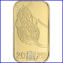 10 gram Gold Bar Argor Heraeus 2020 Lunar Year of the Rat 999.9 Fine in Assay