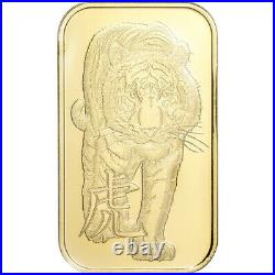 10 gram Gold Bar Argor Heraeus 2022 Lunar Year of the Tiger 999.9 Fine in Assay