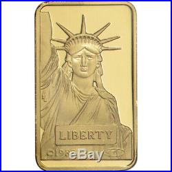 10 gram Gold Bar Credit Suisse Statue of Liberty 999.9 Fine Sealed with Assay