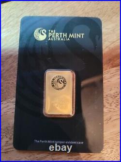 10 gram Gold Bar Perth Mint 99.99 Fine in Assay