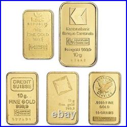 10 gram Gold Bar Random Brand Secondary Market 999.9 Fine
