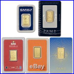 10 gram Gold Bar Random Brand Secondary Market 999.9 Fine in Assay