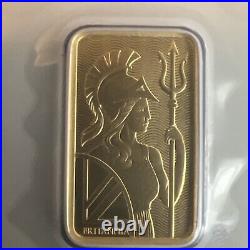 10 gram Gold Bar Royal Mint Britannia 999.9 Fine in Assay