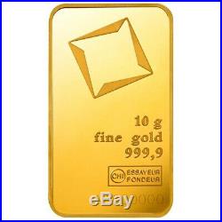10 gram Gold Bar Valcambi Suisse. 9999 Fine (In Assay)