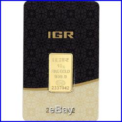 10 gram IGR Gold Bar Istanbul Gold Refinery 999.9 Fine in Sealed Assay