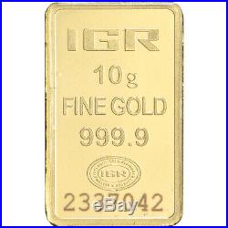 10 gram IGR Gold Bar Istanbul Gold Refinery 999.9 Fine in Sealed Assay