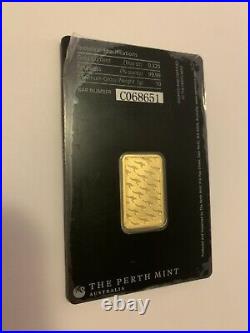 10 gram Perth Mint Gold Bar. 9999 Fine (In Assay)