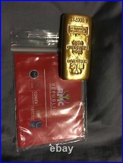10 oz Gold Bar RMC Republic Metals Corp. 999.9 Fine 24kt withAssay