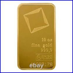 10 oz Gold Bar Valcambi Suisse. 9999 Fine (withAssay)