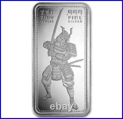 10 oz Golden State Mint Silver Bar Samurai. 999 Fine