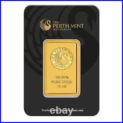 10 oz Perth Mint Gold Bar. 9999 Fine (In Assay)