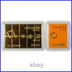 10 x 1/10 oz Valcambi Suisse. 9999 Fine Gold CombiBar 1 Troy oz