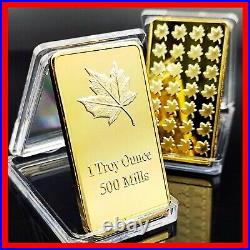 10 x 1 OZ Bullion Bar Fine Gold C-LAD Ounce Coin Canada HOME DECORATION ZINC