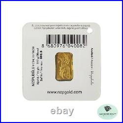 10x 0.10 gram 999.9 Fine Gold Bullion by NZP Refinery Solid Gold