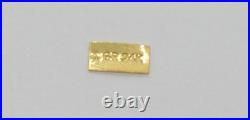 11 small bars of 1 GRAIN 24K Gold SOLID BULLI0N MINTED BAR. 900 FINE