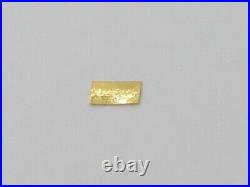 11 small bars of 1 GRAIN 24K Gold SOLID BULLI0N MINTED BAR. 900 FINE