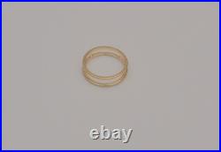 14K Yellow Gold Double Band Ring Size 6.25 Open Bar Minimalist Fine Jewelry R3 14K Yellow Gold Double Band Ring Size 6.25 Open Bar Minimalist Fine Jewelry R3