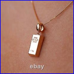 14K Yellow Gold Vertical Bar Pendant Minimalist Charm 2g Fine Jewelry Gift 14K Yellow Gold Vertical Bar Pendant Minimalist Charm 2g Fine Jewelry Gift
