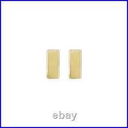14k Yellow Gold Bar Stud Earrings Fine Jewelry Gift for Women