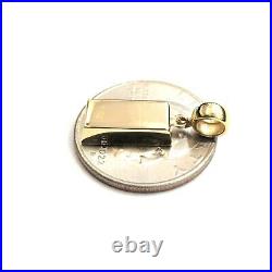 14k Yellow Gold Tiny 999.9 fine gold bar brick bar 1kg Pendant Charm Gift 2.2g