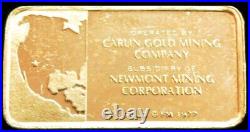 1977 Gold. 999 Fine Carlin Mine Lincoln Nevada Newmont Mining Corp 2.7 Grams Bar