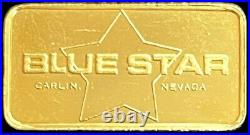 1977 Gold. 999 Fine Newmont Mining Bluestar Carlin, Nevada 2.7 Grams Mining Bar