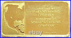 1977 Gold Idarado Newmont Subsidary Gold Mining Ouray, Colorado. 999 Fine Bar