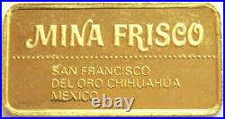 1977 Gold Mina Frisco San Francisco Del Oro Chihuahua Mexico 999 Fine Mining Bar