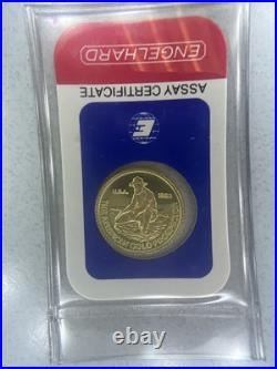 1983 1/10th oz 9999 Fine Gold Engelhard Prospector Bar