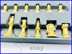 19.6 oz Hand Poured Pure 99.9% Fine Silver CHESS SET with 24K Gold-Gilded Opponent