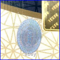 1.0 Gram IGR Gold Bar Istanbul Gold Refinery 999.9 Fine in Sealed Assay 1.0 Gram IGR Gold Bar Istanbul Gold Refinery 999.9 Fine in Sealed Assay