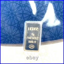 1.0 Gram IGR Gold Bar Istanbul Gold Refinery 999.9 Fine in Sealed Assay 1.0 Gram IGR Gold Bar Istanbul Gold Refinery 999.9 Fine in Sealed Assay