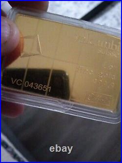 1/10 OUNCE Gold Bar from 1 OZ Valcambi CombiBar Pure 999.9 Fine 24K Gold Ingots