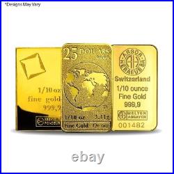 1/10 oz Generic Gold Bar. 999+ Fine (Secondary Market)
