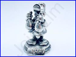 1.1 oz Hand Poured 999 Fine Silver Bar Statue Scrooge McDuck v3 Gold Spartan