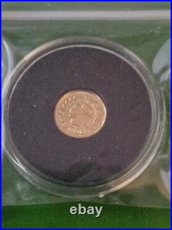 1/2 G. 9999 Gold Capsule & Geiger 5 Gram Silver Bar. 999 Fine In Assay Monarch