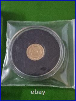 1/2 G. 9999 Gold Capsule & Geiger 5 Gram Silver Bar. 999 Fine In Assay Monarch