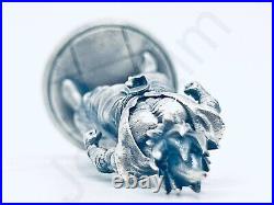 1.2 oz Hand Poured. 999+ Fine Silver Bar Statue Goku by The Gold Spartan
