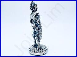 1.2 oz Hand Poured. 999+ Fine Silver Bar Statue Goku by The Gold Spartan