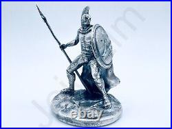 1.2 oz Hand Poured. 999+ Fine Silver Bar Statue Spartan by The Gold Spartan