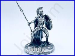 1.2 oz Hand Poured. 999+ Fine Silver Bar Statue Spartan by The Gold Spartan